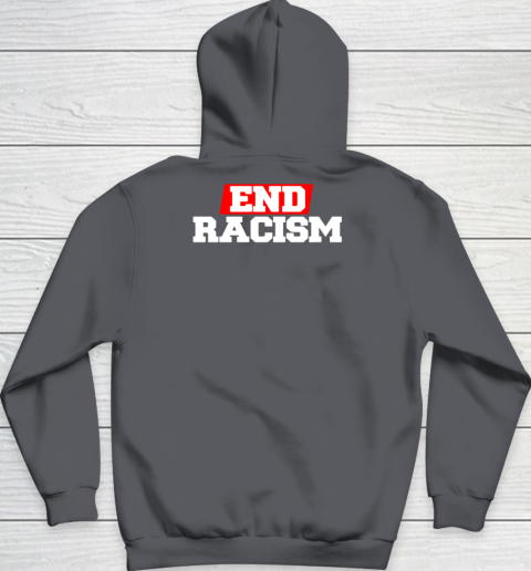 NFL End Racism Print In Front And Back Youth Hoodie 13