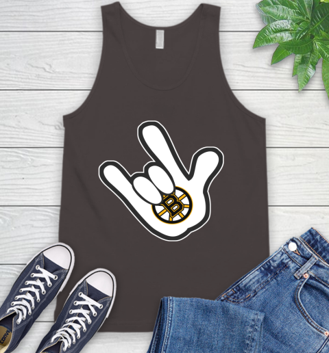 Boston Bruins NHL Hockey Mickey Rock Hand Disney Tank Top 7