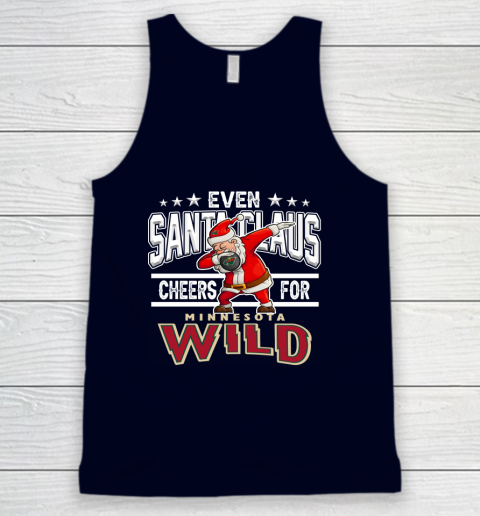 Minnesota Wild Even Santa Claus Cheers For Christmas NHL Tank Top 3 Minnesota Wild Even Santa Claus Cheers For Christmas NHL Tank Top - Image 3