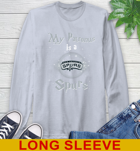 NBA Basketball Harry Potter My Patronus Is A San Antonio Spurs Long Sleeve T-Shirt 6