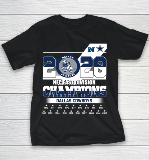 2020 NFC East Division Champions Dallas Cowboy Team Youth T-Shirt