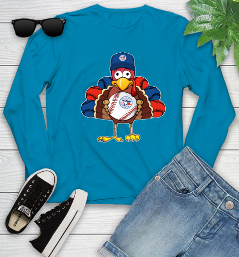 Toronto Blue Jays Turkey thanksgiving Youth Long Sleeve 7