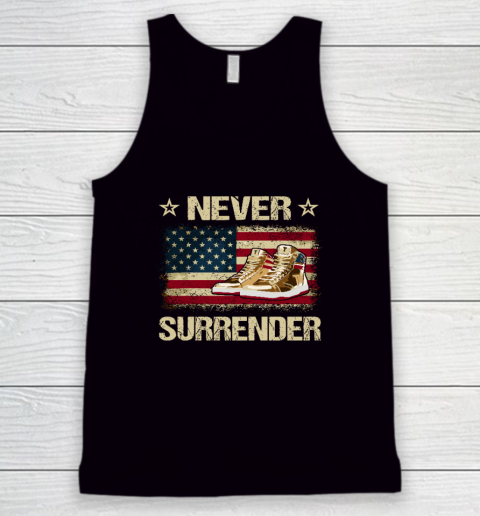 Never Surrender Gold Sneakers Pro Trump 2024 Tank Top