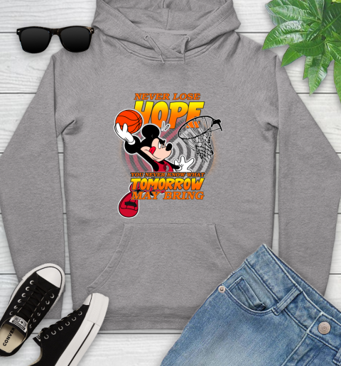 Portland Trail Blazers NBA Basketball Mickey Disney Never Lose Hope Youth Hoodie 6