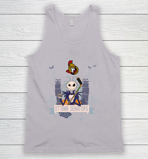 NHL Ottawa Senators Hockey Jack Skellington Halloween Tank Top 3