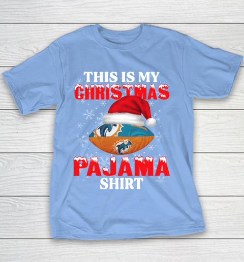 Miami Dolphins This Is My Christmas Pajama Shirt NFL Youth T-Shirt 8