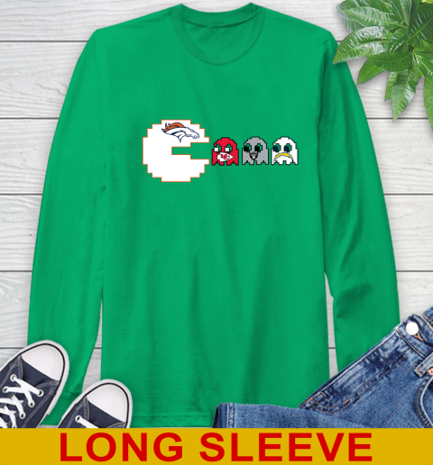 Denver Broncos NFL Football Pac Man Champion Long Sleeve T-Shirt 7