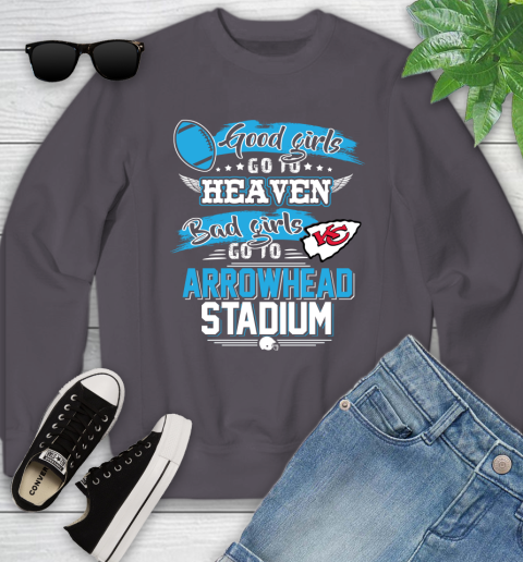 Kansas City Chiefs NFL Bad Girls Go To Arrowhead Stadium Shirt Youth Sweatshirt 5