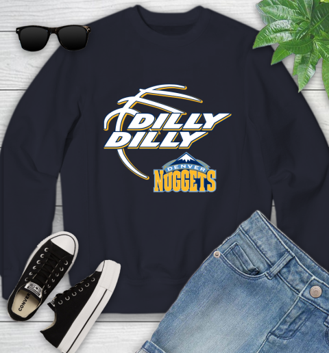 NBA Denver Nuggets Dilly Dilly Basketball Sports Youth Sweatshirt 3