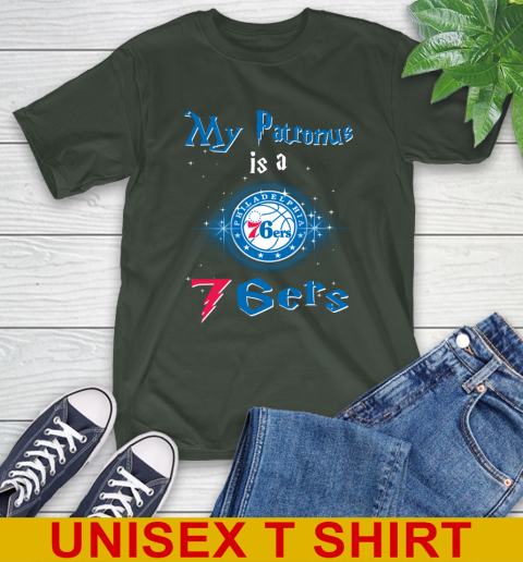 NBA Basketball Harry Potter My Patronus Is A Philadelphia 76ers T-Shirt 6