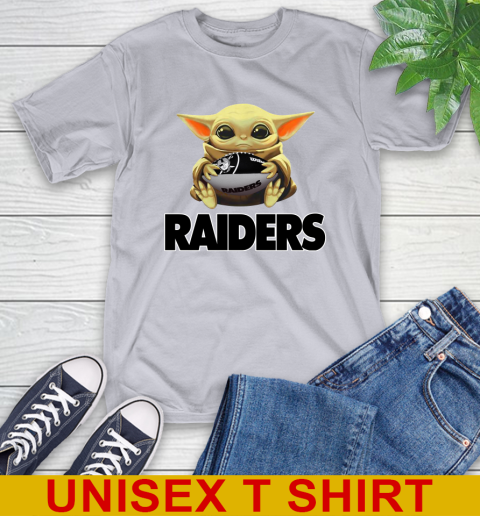 NFL Football Oakland Raiders Baby Yoda Star Wars Shirt T-Shirt 6