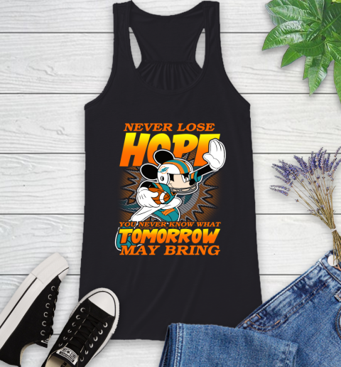 Miami Dolphins NFL Football Mickey Disney Never Lose Hope Racerback Tank