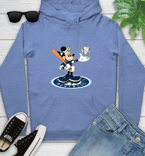 MLB Baseball Seattle Mariners Cheerful Mickey Disney Shirt Youth Hoodie 11