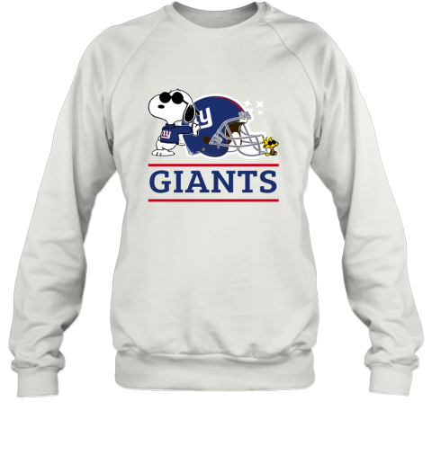 The New York Giants Joe Cool And Woodstock Snoopy Mashup Sweatshirt