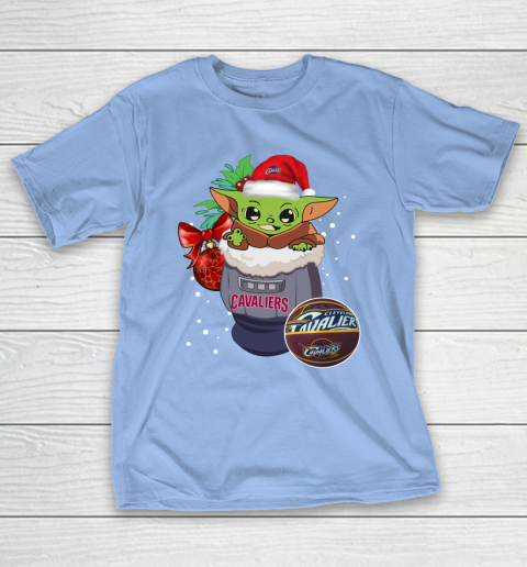 Cleveland Cavaliers Christmas Baby Yoda Star Wars Funny Happy NBA T-Shirt 11