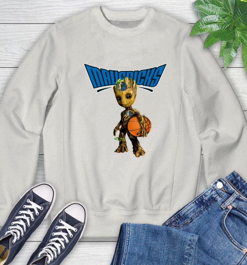 Dallas Mavericks NBA Basketball Groot Marvel Guardians Of The Galaxy Sweatshirt 12