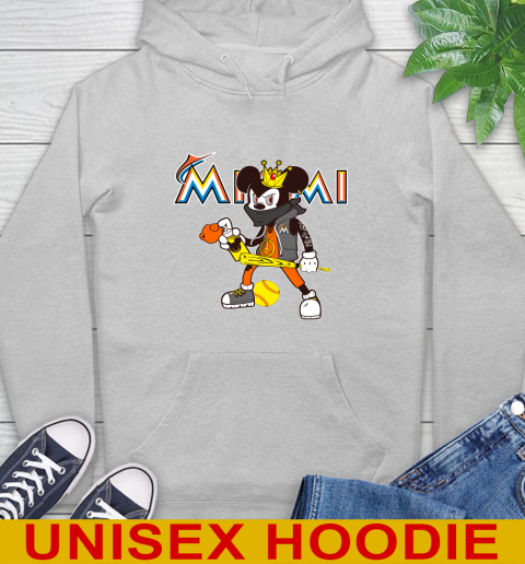 Miami Marlins MLB Baseball Mickey Peace Sign Sports Hoodie 6