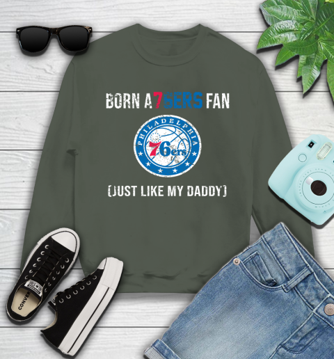 NBA Philadelphia 76ers Loyal Fan Just Like My Daddy Basketball Shirt Youth Sweatshirt 8 NBA Philadelphia 76ers Loyal Fan Just Like My Daddy Basketball Shirt Youth Sweatshirt - Image 8