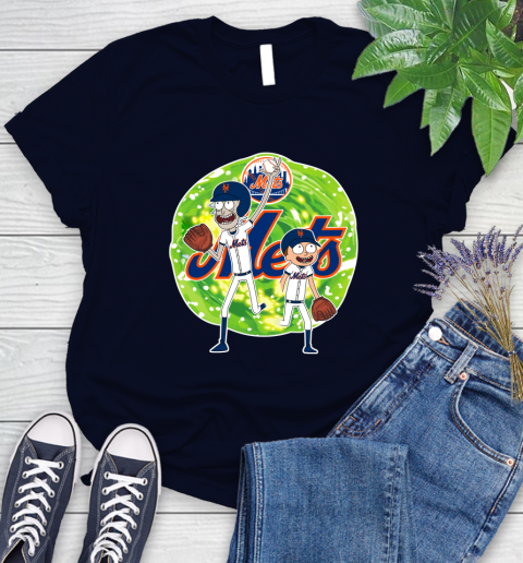 MLB New York Mets Rick And Morty Baseball Sports Women's T-Shirt 3