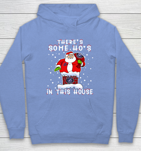 Tampa Bay Lightning Christmas There Is Some Hos In This House Santa Stuck In The Chimney NHL Hoodie 8