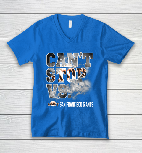 MLB San Francisco Giants Baseball Can't Stop Vs Giants V-Neck T-Shirt 5