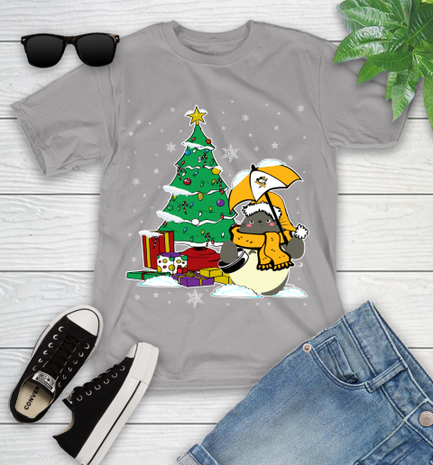 Pittsburgh Penguins NHL Hockey Cute Tonari No Totoro Christmas Sports Youth T-Shirt 19