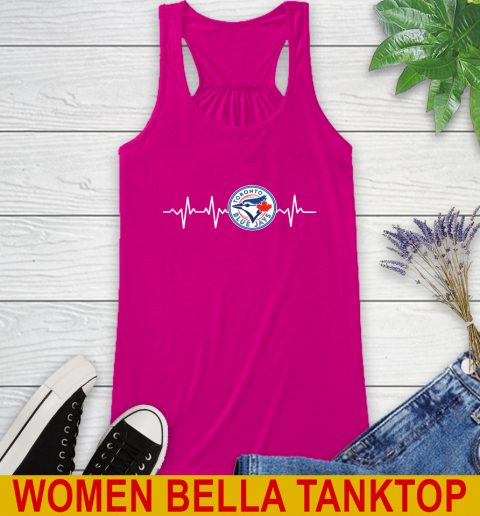 Toronto Blue Jays MLB Baseball Heart Beat Shirt Racerback Tank 6