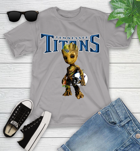 Tennessee Titans NFL Football Groot Marvel Guardians Of The Galaxy Youth T-Shirt 4