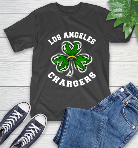 NFL Los Angeles Chargers Three Leaf Clover St Patrick's Day Football Sports T-Shirt