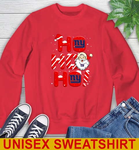 New York Giants NFL Football Ho Ho Ho Santa Claus Merry Christmas Shirt Sweatshirt 12