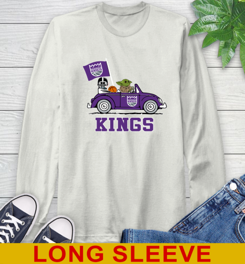 NBA Basketball Sacramento Kings Darth Vader Baby Yoda Driving Star Wars Shirt Long Sleeve T-Shirt 12