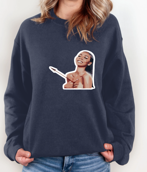 vyws mariah the scientist graphic sweatshirt 35 front navy