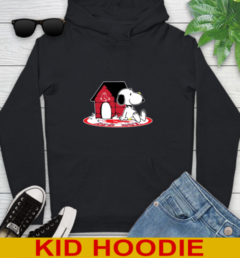 MLB Baseball Boston Red Sox Snoopy The Peanuts Movie Shirt Youth Hoodie 3 MLB Baseball Boston Red Sox Snoopy The Peanuts Movie Shirt Youth Hoodie - Image 3