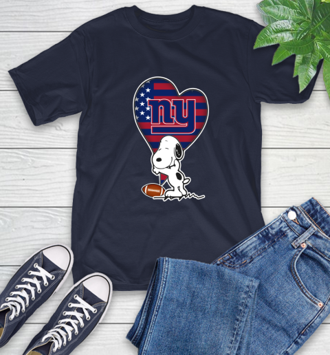 New York Giants NFL Football The Peanuts Movie Adorable Snoopy T-Shirt 4