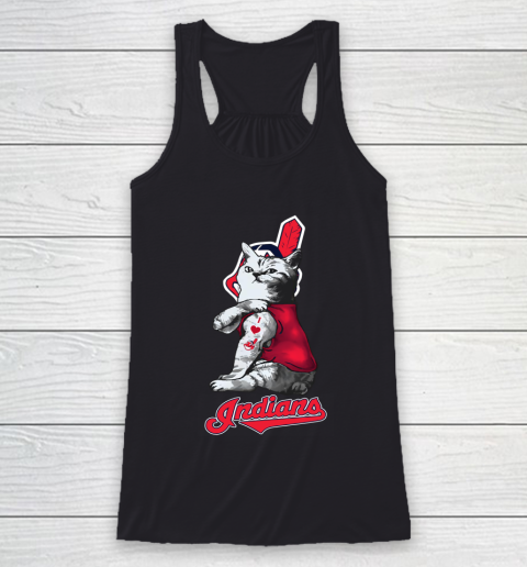 MLB Baseball My Cat Loves Cleveland Indians Racerback Tank