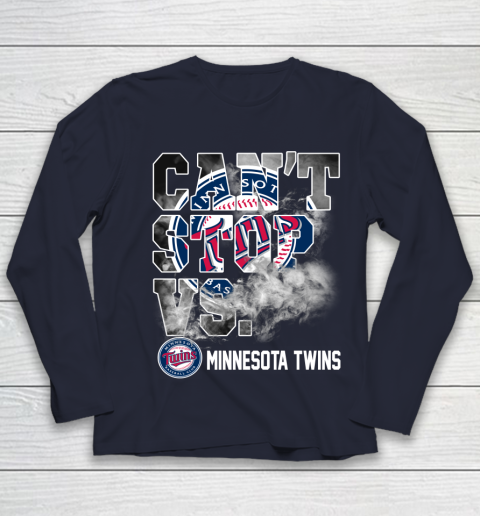 MLB Minnesota Twins Baseball Can't Stop Vs Twins Youth Long Sleeve 2