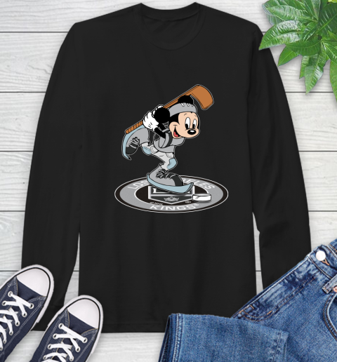 NHL Hockey Los Angeles Kings Cheerful Mickey Disney Shirt Long Sleeve T-Shirt