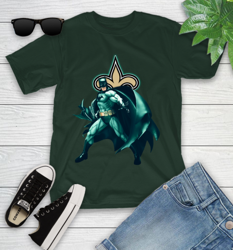 NFL Batman Football Sports New Orleans Saints Youth T-Shirt 5