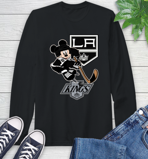 Los Angeles Kings Mickey Mouse Disney Hockey T Shirt Long Sleeve T-Shirt 2