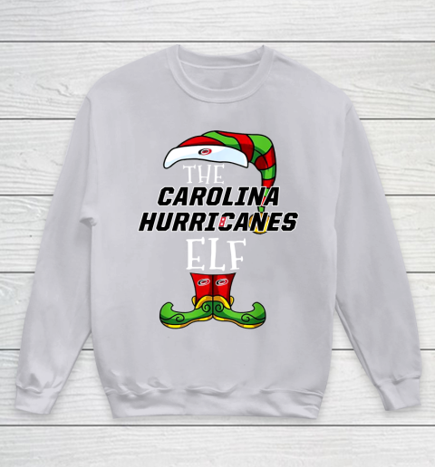 Carolina Hurricanes Christmas ELF Funny NHL Youth Sweatshirt 3