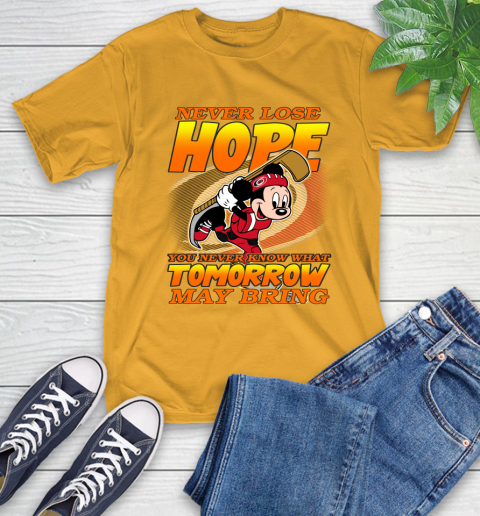 Carolina Hurricanes NHL Hockey ootball Mickey Disney Never Lose Hope T-Shirt 2