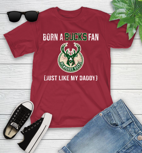 NBA Milwaukee Bucks Loyal Fan Just Like My Daddy Basketball Shirt Youth T-Shirt 12
