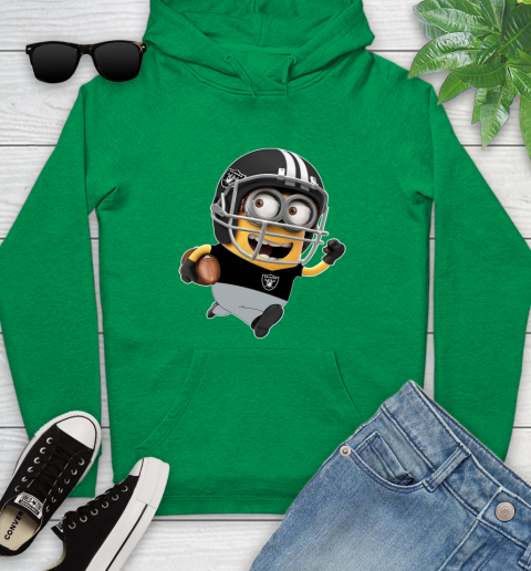NFL Oakland Raiders Minions Disney Football Sports Youth Hoodie 7