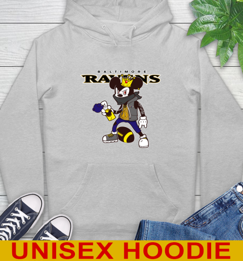 Baltimore Ravens NFL Football Mickey Peace Sign Sports Hoodie 6