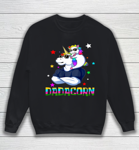 Dadacorn Muscle Shirt Unicorn Dad Baby Christmas Papa Gift Sweatshirt