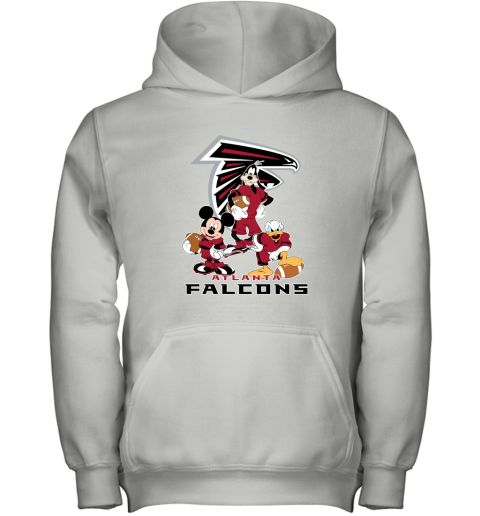 Mickey Donald Goofy The Three Atlanta Falcons Football Youth Hoodie
