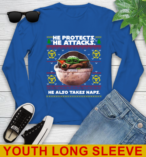 He Protects He Attacks He Also Takes Naps Baby Yoda Shirts 126