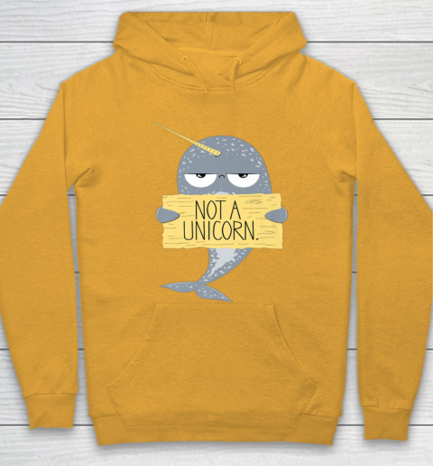Not A Unicorn Cute Funny Narwhal Graphic Hoodie 3