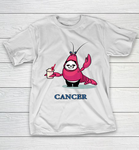 Cancer Zodiac Panda Birthday T-Shirt