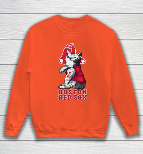 MLB Baseball My Cat Loves Boston Red Sox Sweatshirt 3